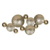 Nástenná dekorácia ESHE, D: 111,5 cm - zlatá, Modern, kov (111,5/9/50cm) - Mömax