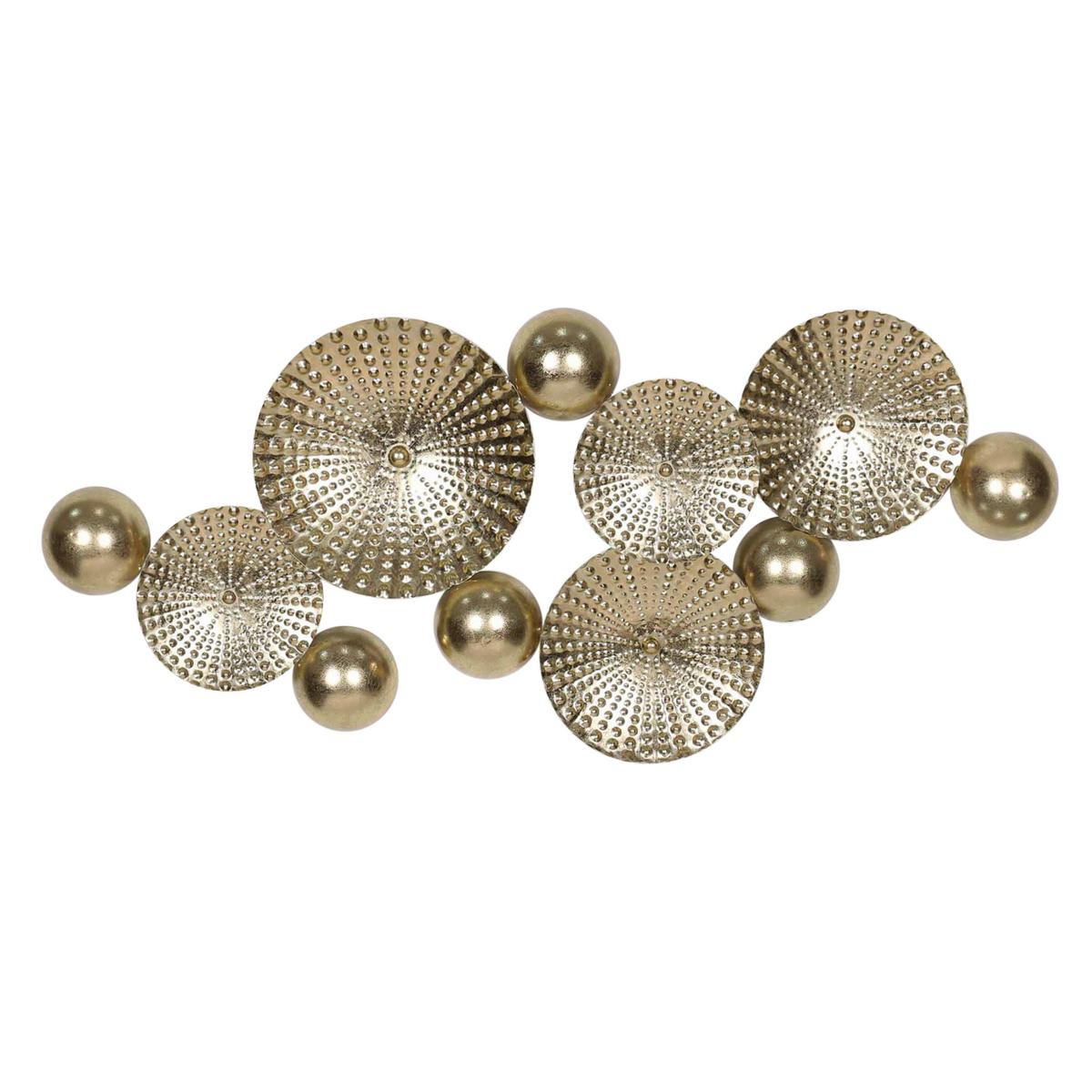 Nástenná dekorácia ESHE, D: 111,5 cm - zlatá, Modern, kov (111,5/9/50cm) - Mömax