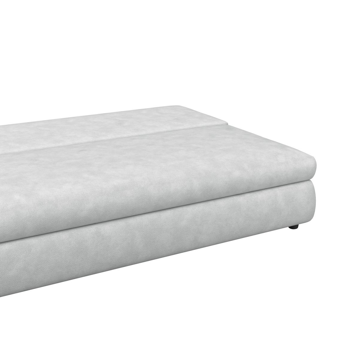 Schlafsofa Oslo Silberfarben, Lf: 200x140 cm - Silberfarben, Trend, Holz/Kunststoff (205/72/100cm)