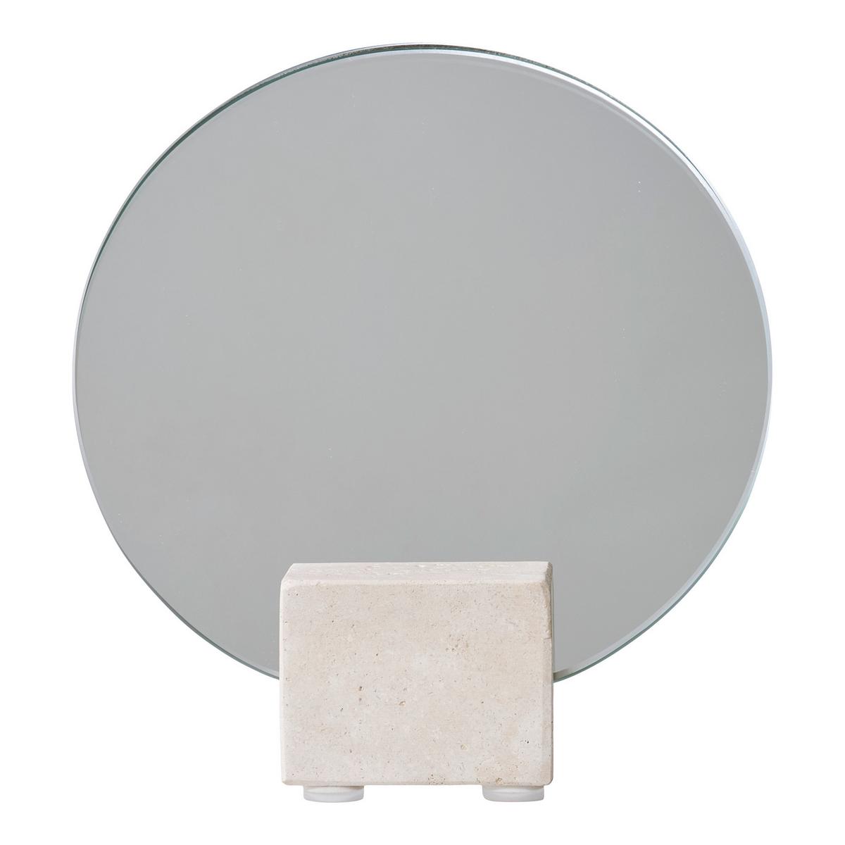 Spiegel Klar, B/H/T: 18x18x6,5cm - Klar/Greige, Basics, Glas/Stein (18/18/6,5cm)