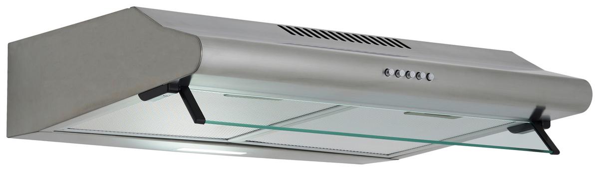 Dunstabzugshaube Tila Edelstahlfarben B: 60 Cm, Led - Edelstahlfarben, Trend, Glas/Metall (60/13/50cm) - Respekta