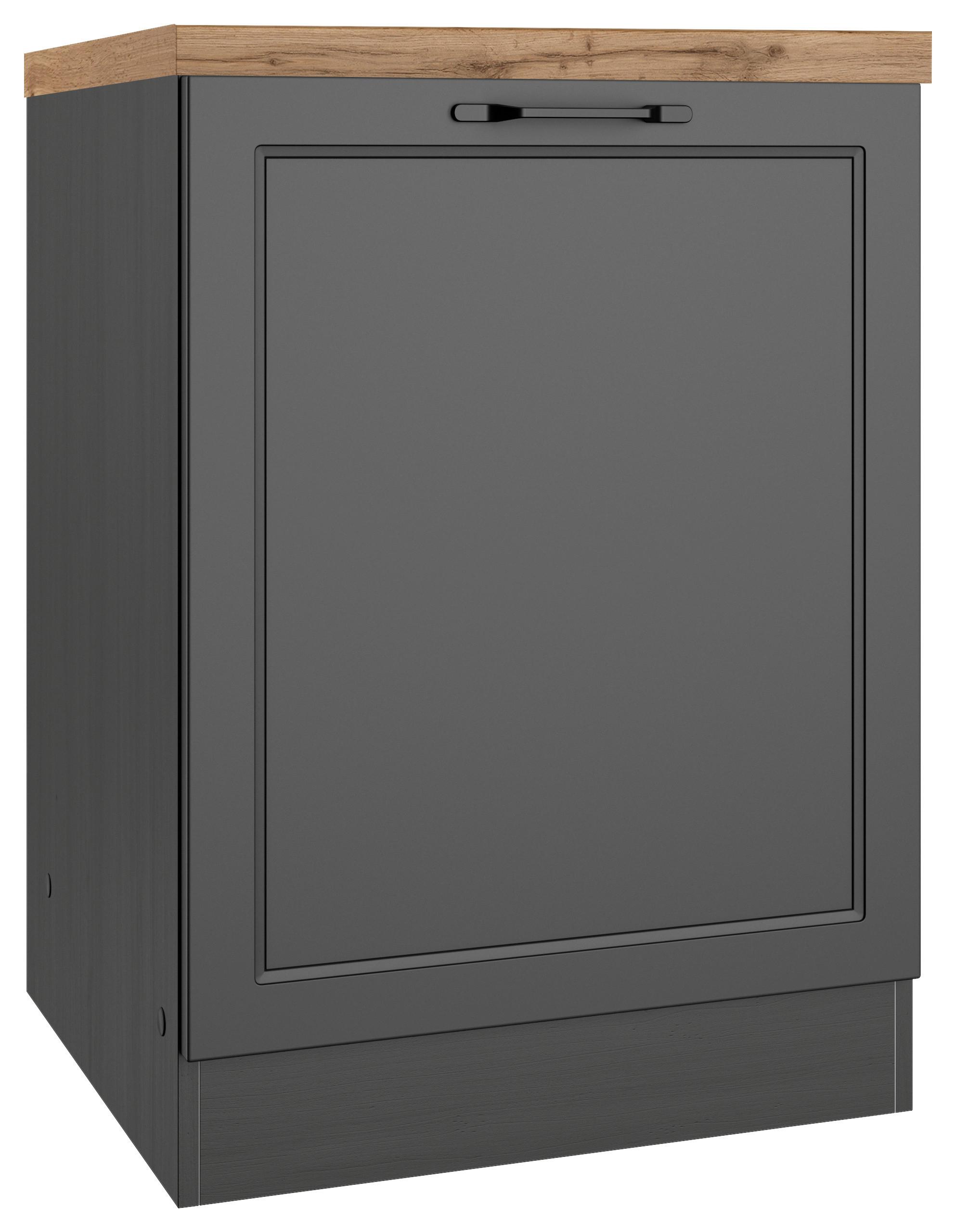 Küchenunterschrank Meran B: 60 cm Grau/Eiche Dekor - Eiche Wotan/Grau, LIFESTYLE, Holzwerkstoff (60/86/60cm) - Held