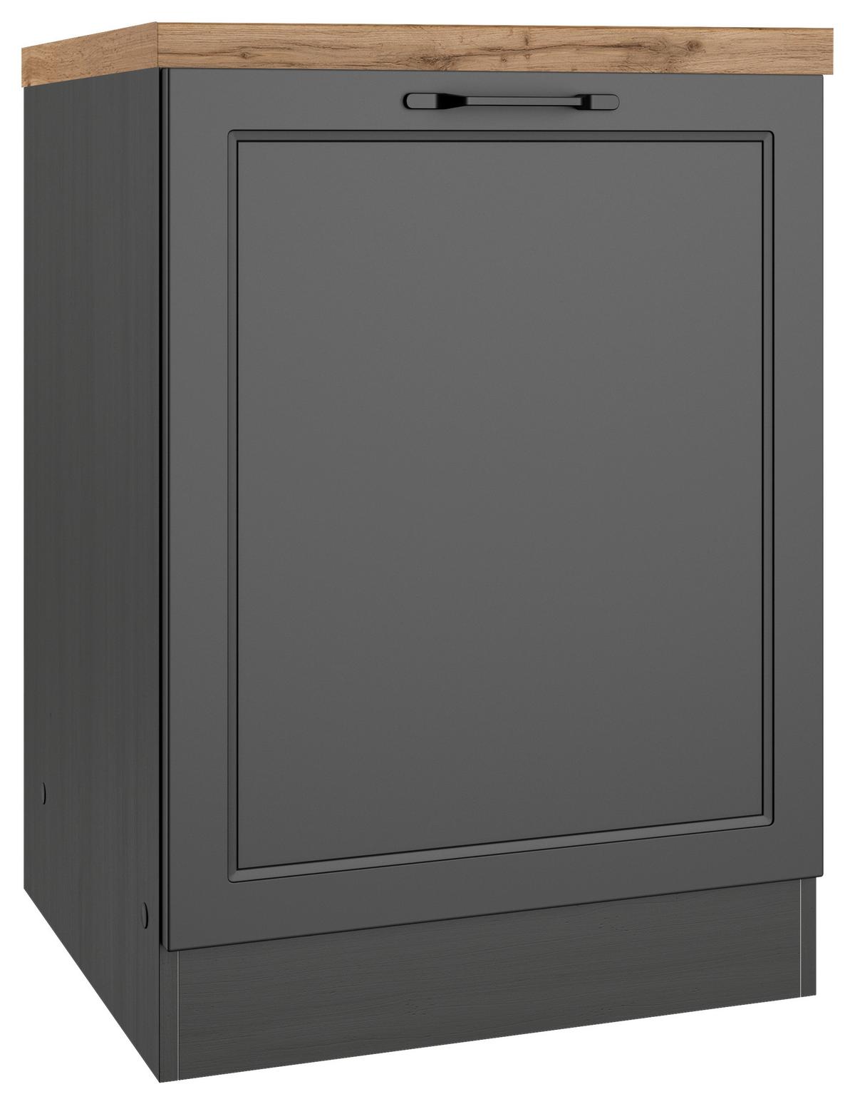 Küchenunterschrank Meran B: 60 cm Grau/Eiche Dekor - Eiche Wotan/Grau, LIFESTYLE, Holzwerkstoff (60/86/60cm) - Held