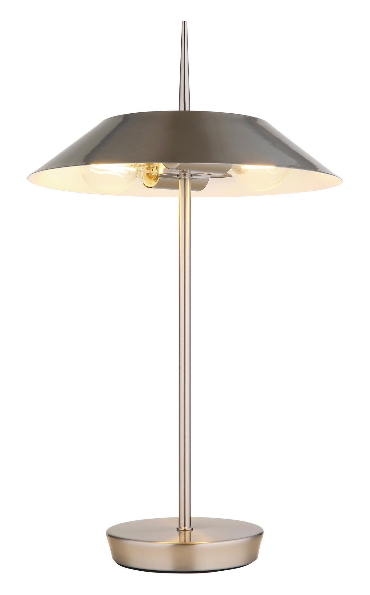 Tischleuchte 21032n - Nickelfarben, Basics, Metall (30/52cm) - Globo