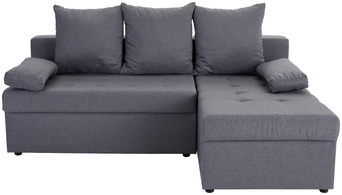Sarokgarnitúra Base - szürke, Basics, textil (195/88/143cm) - Best Price