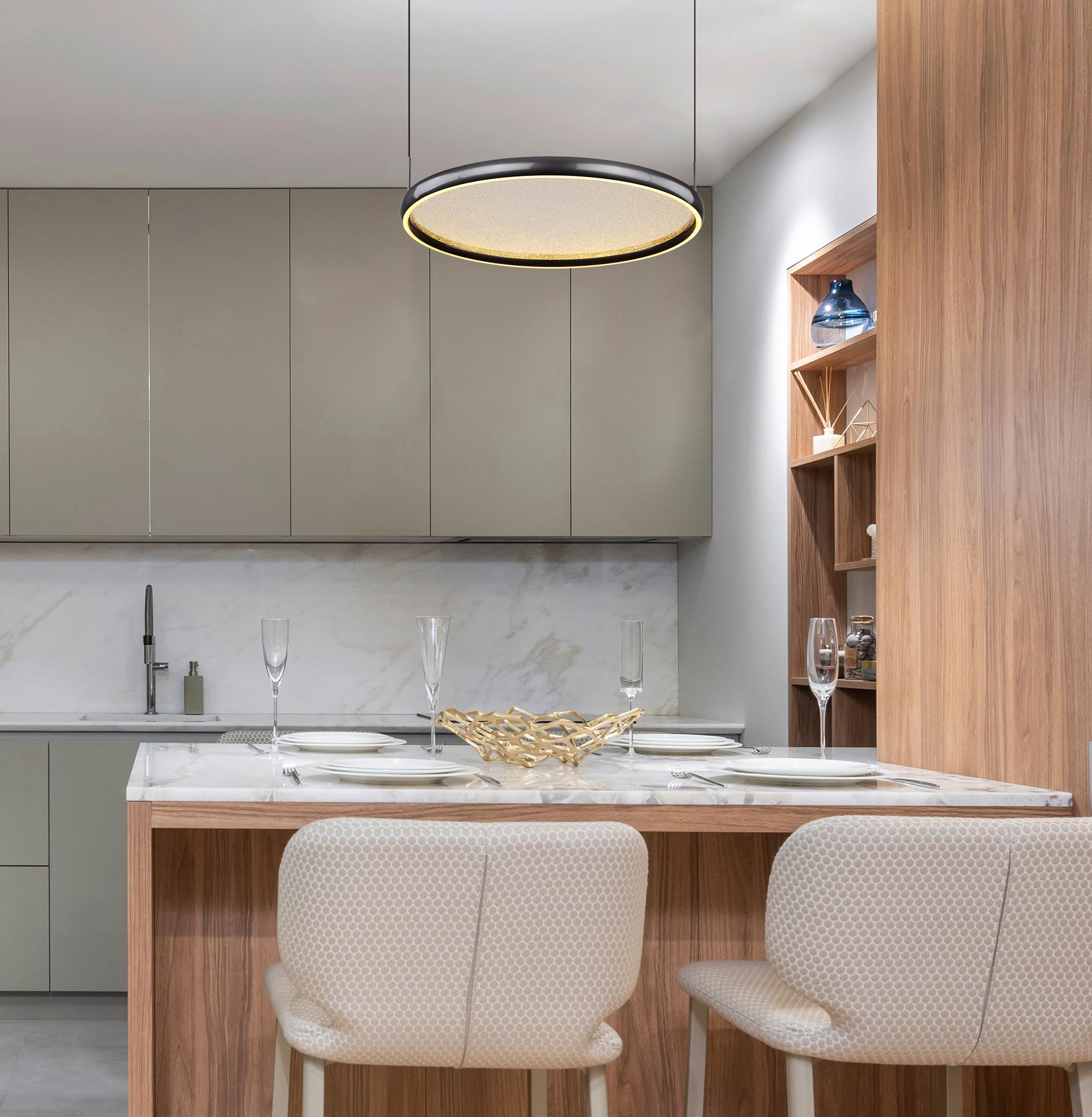 Led Függőlámpa 67186-36 - fekete/fehér, Design, műanyag/fém (63/60/150cm) - Globo