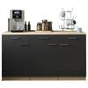 Küchenunterschrank Merle Schwarz, Eiche Dekor B: 150 cm - Eichefarben/Schwarz, Basics, Holzwerkstoff (150/85/60cm) - Respekta