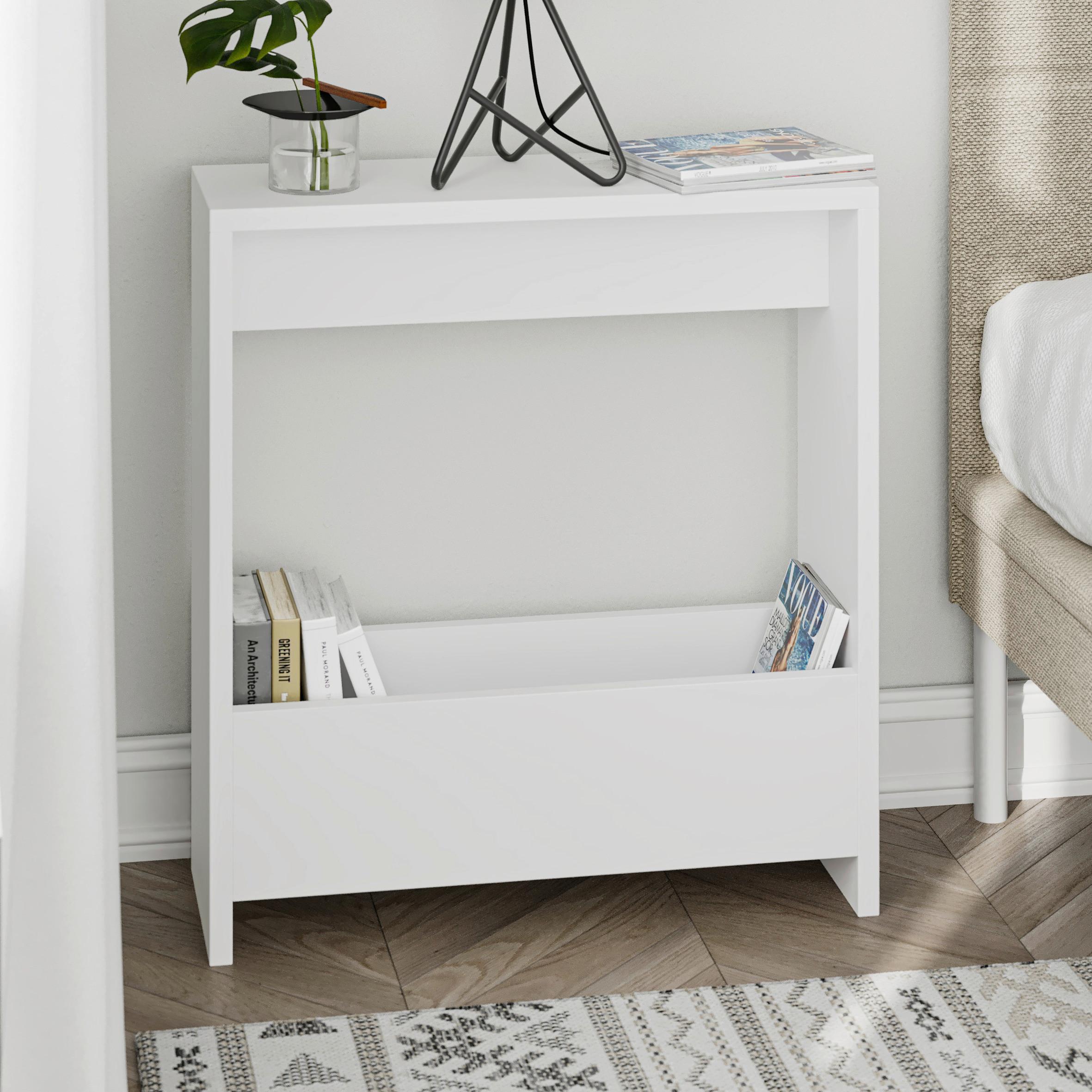 Beistelltisch Simpi Beistelltisch - Weiß, Design, Holzwerkstoff (55/20/60cm) - Livetastic