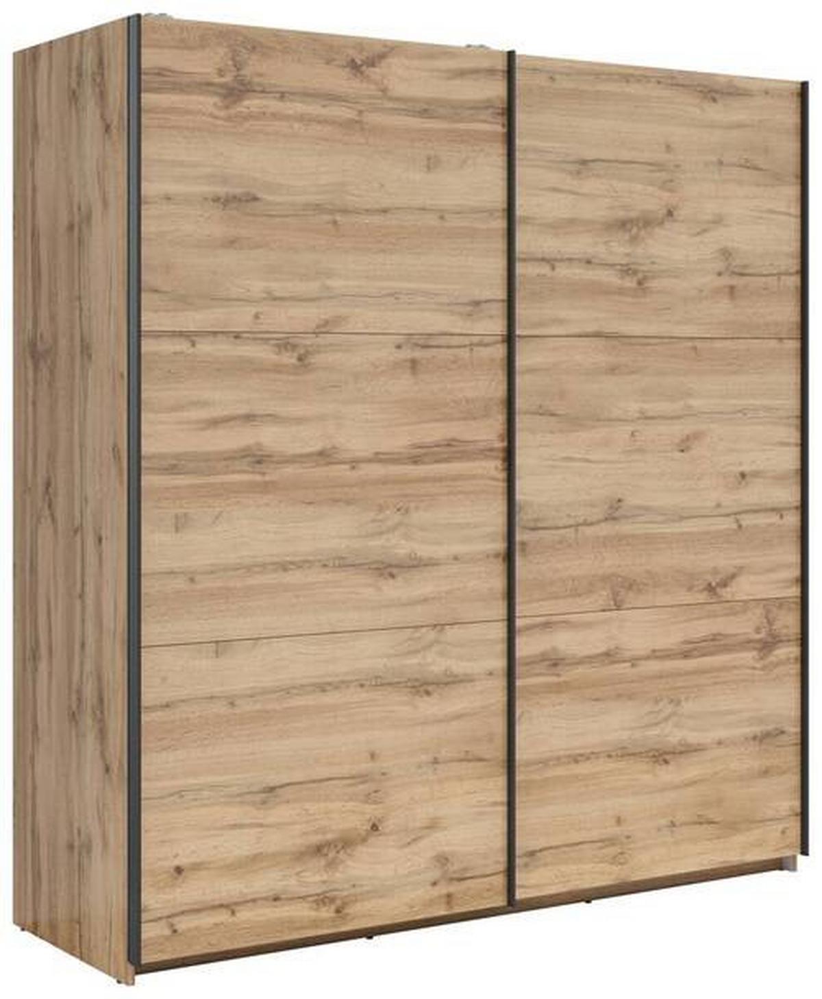 Schwebetürenschrank Tetrix - Eiche Wotan, MODERN, Holzwerkstoff (183/195,5/60cm) - MID.YOU