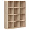 Regal Nepo Plus Bookshelf - Schwarz/Sonoma Eiche, Design, Holzwerkstoff (114/146,5/38,5cm)
