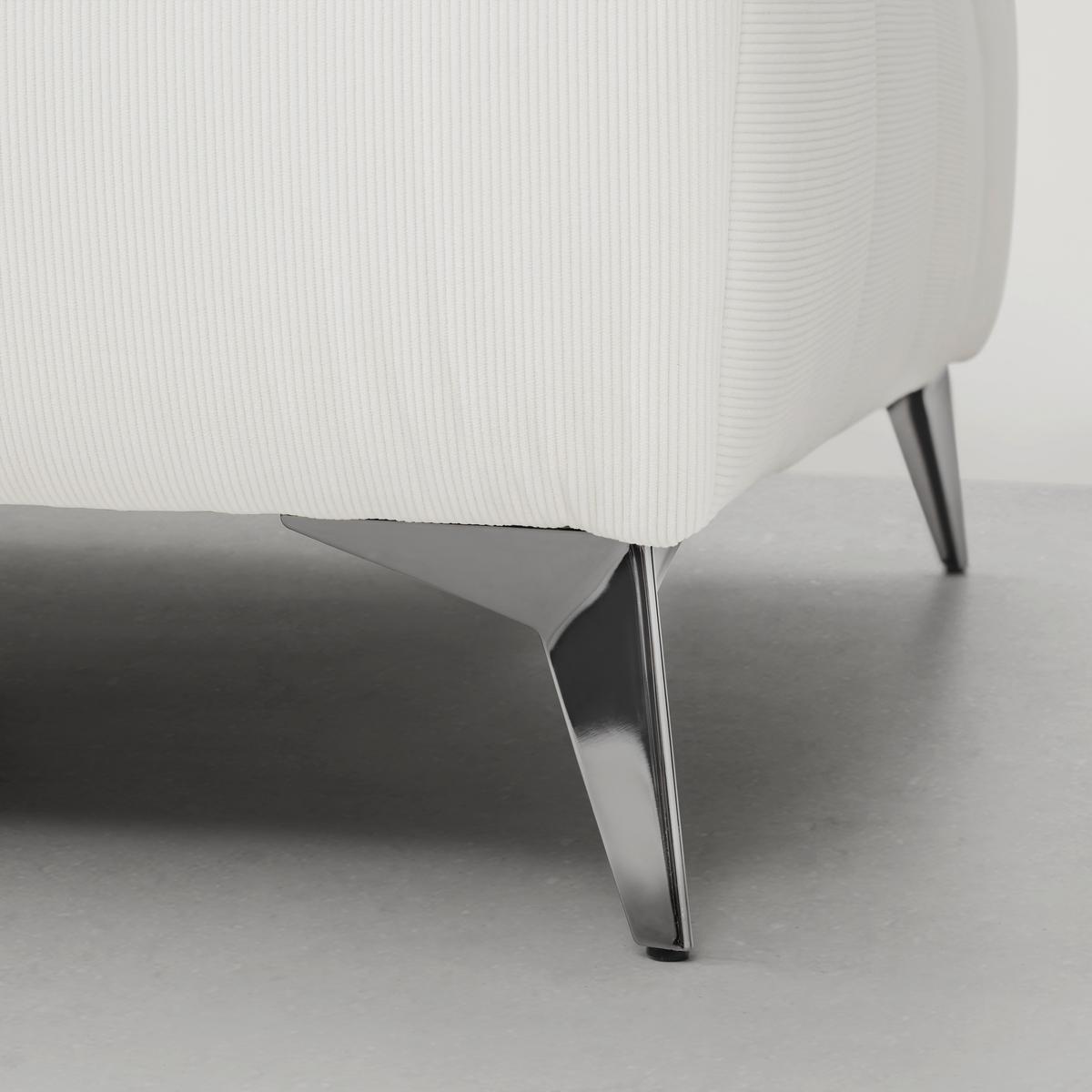 Sedací souprava ESTELLA, krémový manšestr - krémová/tmavě šedá, Moderní, kov/dřevo (326/85/270cm) - Bessagi Home