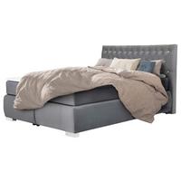 Boxspringbett Rumba Inkl. Matratze 120x200 - Platinfarben, Basics, Textil (120/200cm) - Livetastic