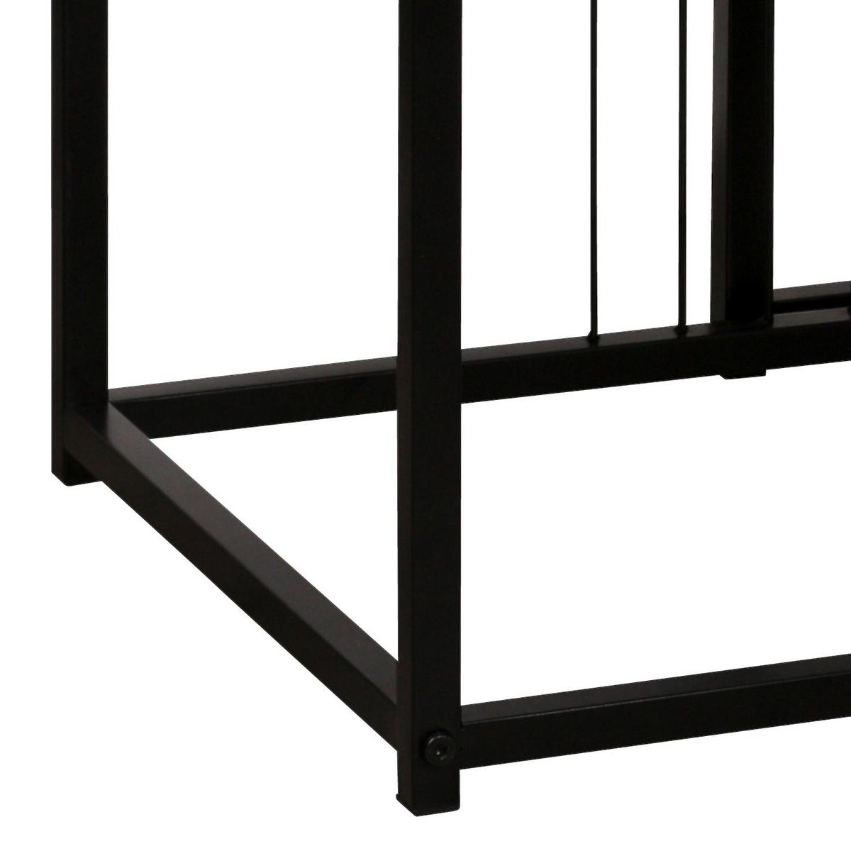 SADA PRÍRUČNÝCH STOLÍKOV NEAPL - čierna/prírodná farba, Modern, kov/kompozitné drevo (40-35/50-45/40-35cm)