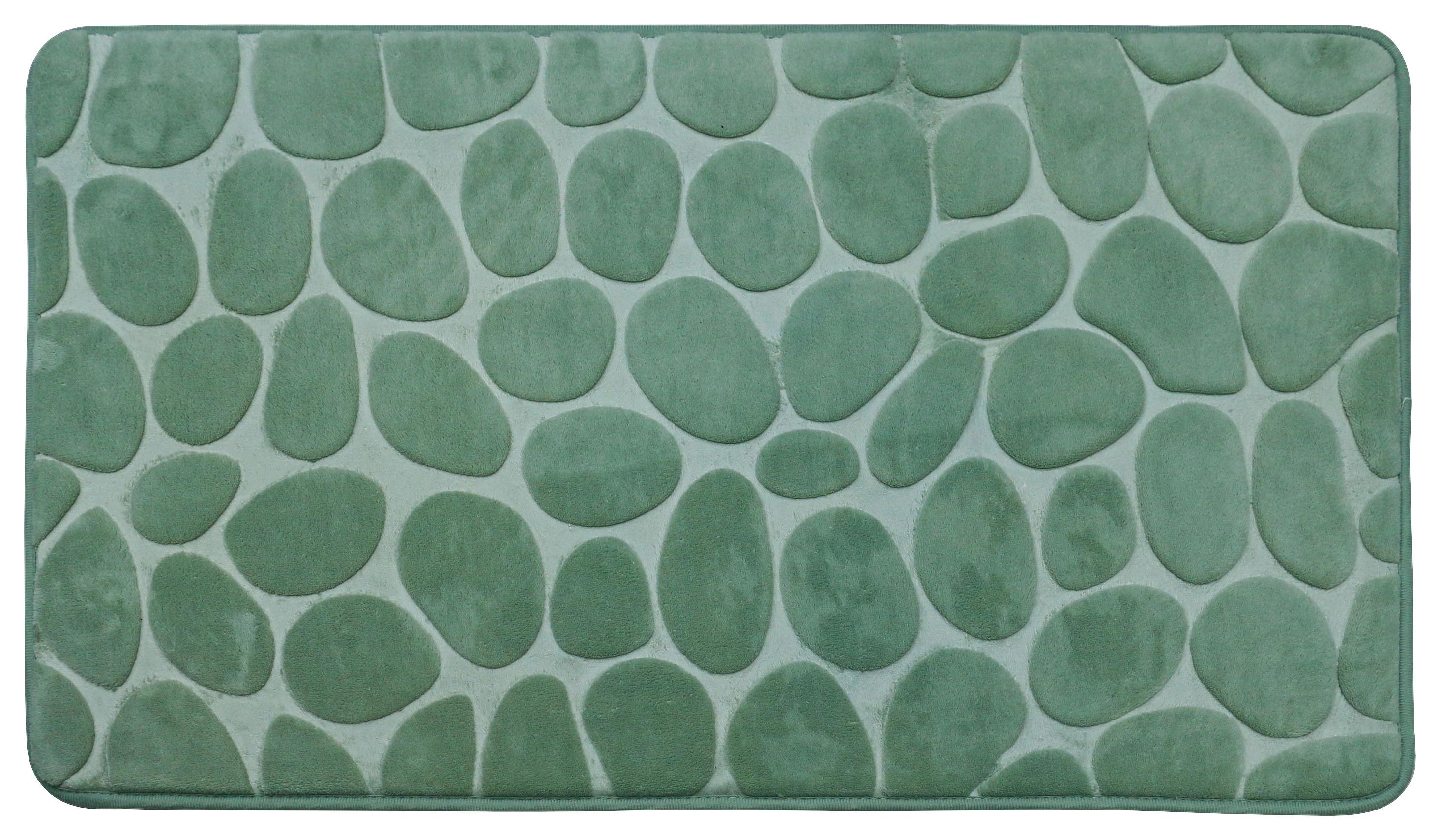 Badematte Stone - Mintgrün, MODERN, Textil (50/80cm) - Luca Bessoni