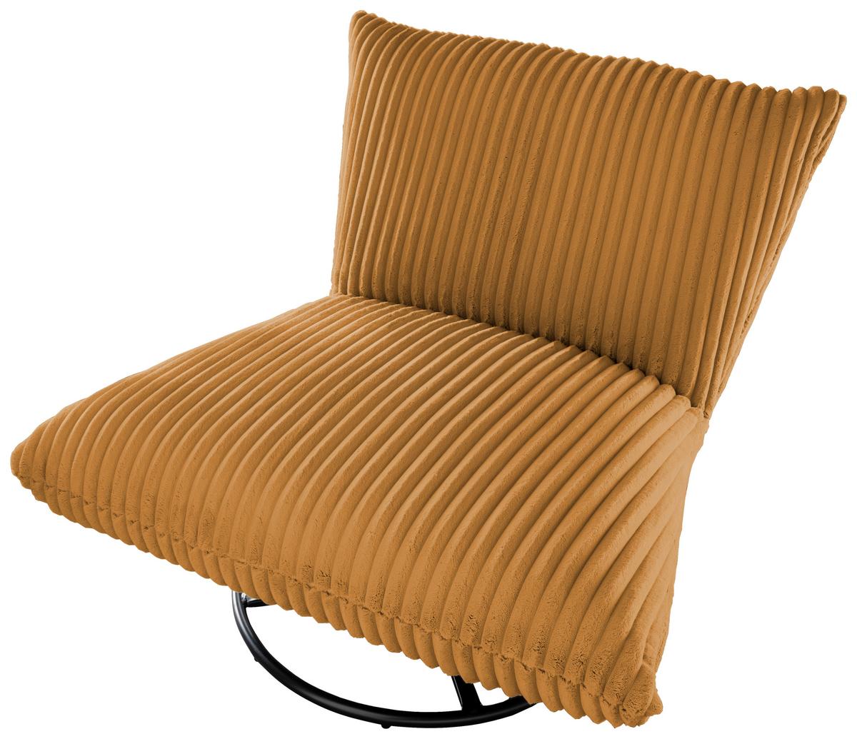 Relaxsessel Cremona Goldfarben B: 100 Cm - Goldfarben/Schwarz, Design, Textil (100/78/96cm) - Livetastic