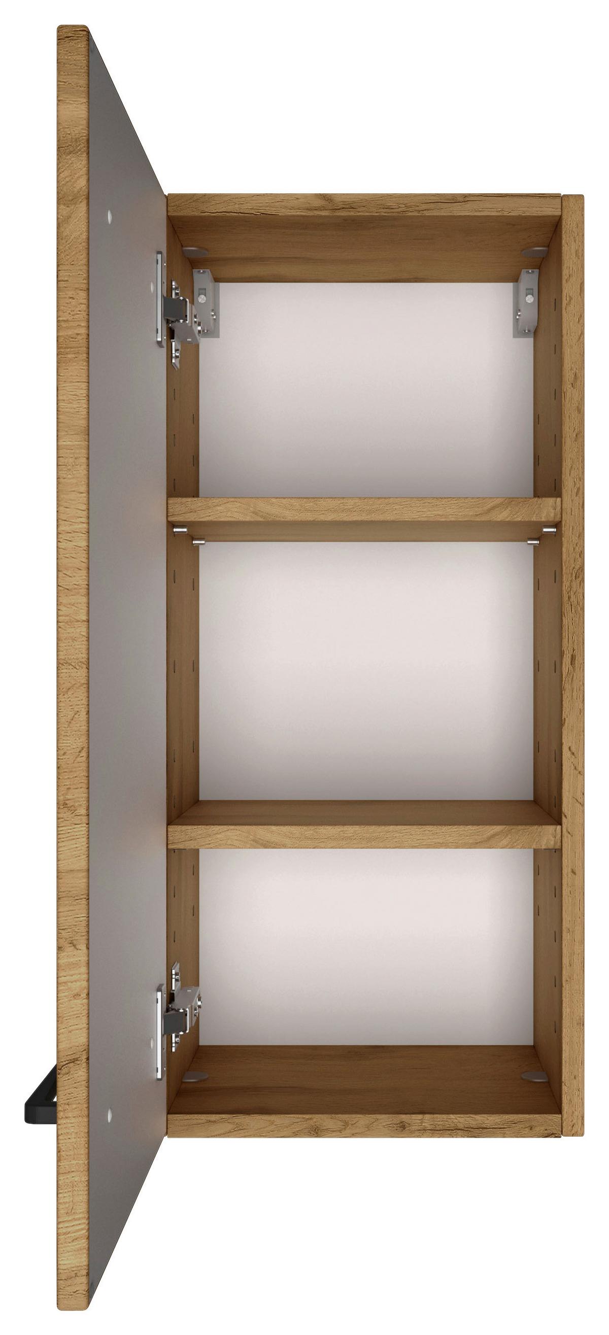 Hängeschrank Manchester B: 30 cm Eiche Wotan Dekor - Eichefarben, MODERN, Holzwerkstoff (30/64/20cm) - Held