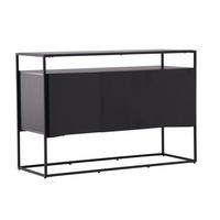 Sideboard Kingsport - Schwarz, Design, Holz/Metall (120/80/45cm) - Livetastic