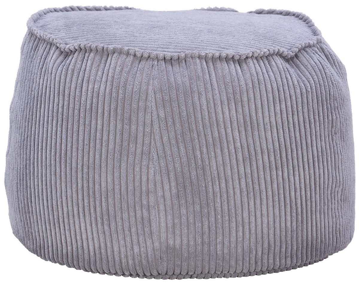 Hocker Regina Cord Hellgrau Sitz Gepolstert - Hellgrau, MODERN, Textil (38/60cm)