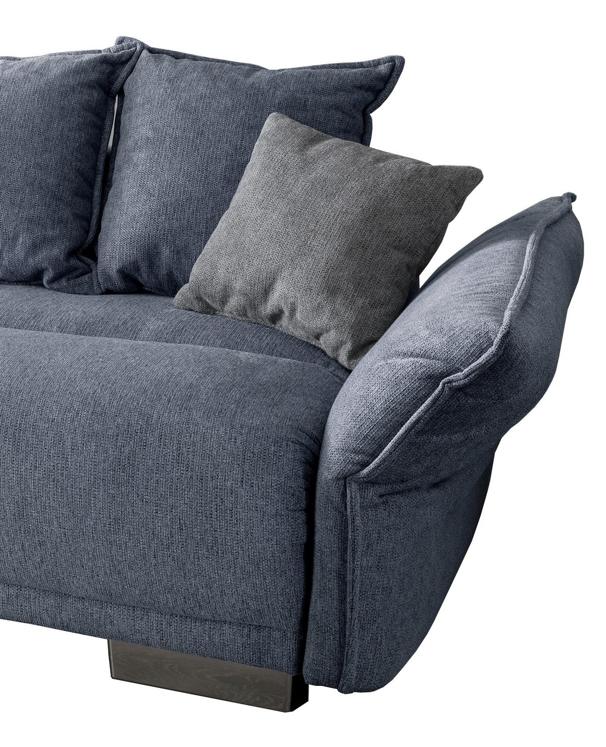 Bigsofa Pera, Hellblau B: 242 cm - Chromfarben/Silberfarben, MODERN, Textil (242/71/90/131cm) - Livetastic