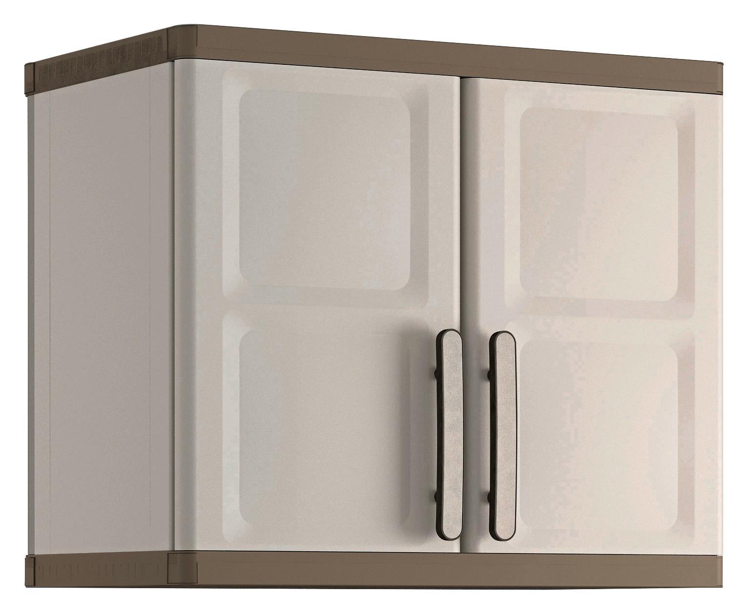 Kunststoffhängeschrank Excellence Cabinet - Sandfarben/Grau, MODERN, Kunststoff (65/56,5/39cm) - Keter