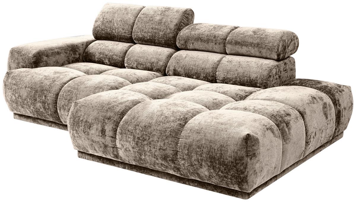 Ecksofa Chani Taupe, Schenkel: 239x150 cm - Taupe, MODERN, Textil (239/150cm) - MID.YOU
