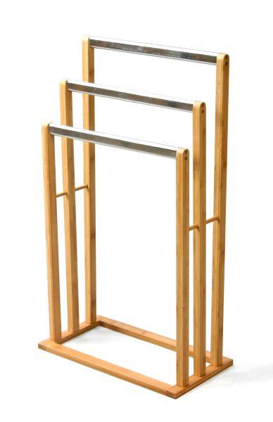 Držák Na Ručník Rose - přírodní barvy/barvy nerez oceli, Moderní, kov/dřevo (46,5/82/24,5cm) - Homezone