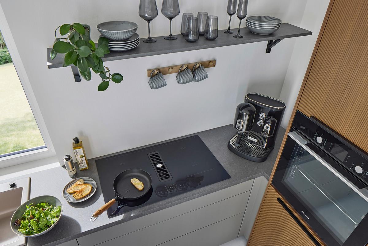 Kochfeld-Dunstabzug-Kombi Respekta Calima Schwarz B:83cm - Schwarz, Basics, Glas (83/20/51,5cm) - Respekta