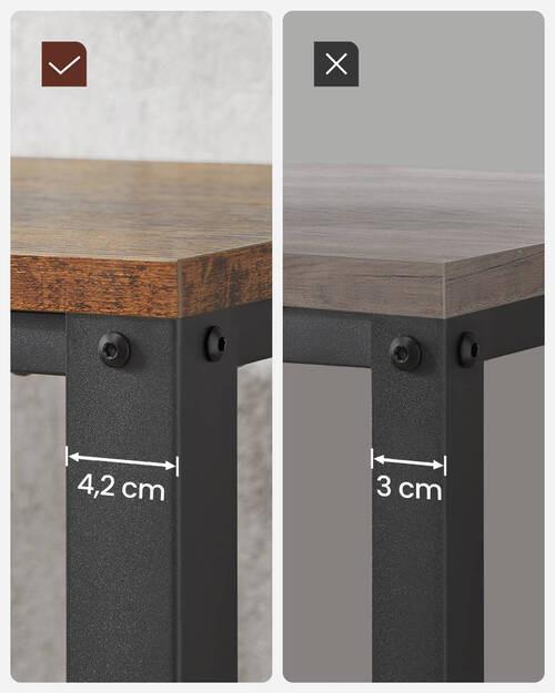 Beistelltisch Mit Ablagefach Braun, Schwarz - Schwarz/Braun, Trend, Holzwerkstoff/Metall (45/55/45cm) - Boxxx