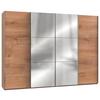 Schwebetürenschrank B: 300 Cm Level, Eiche Dekor - Eichefarben, MODERN, Holzwerkstoff (300/216/65cm) - MID.YOU