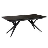 Esstisch Schwarz L: 180 cm - Schwarz, Design, Keramik/Metall (180/95/76cm) - MID.YOU