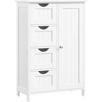 Midischrank Bad 55x82 Cm Weiß - Weiß, Trend, Holzwerkstoff (55/82/30cm) - MID.YOU