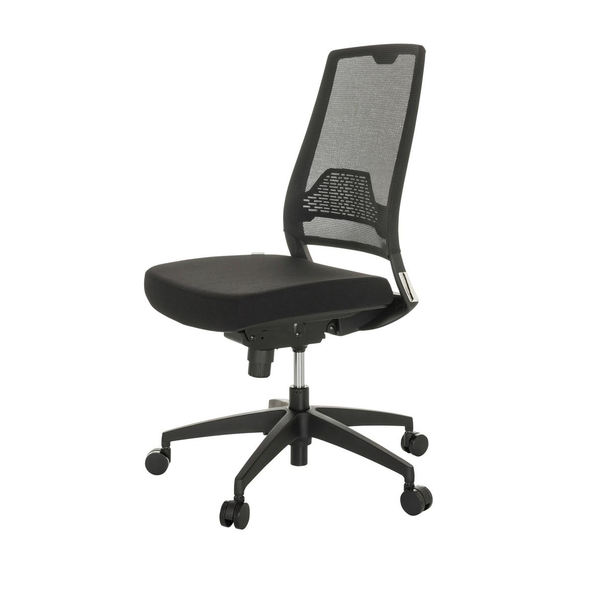 Drehstuhl Porto Eco I - Schwarz, Basics, Kunststoff/Textil (49/98-107/60cm) - MID.YOU