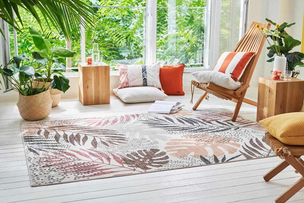 Webteppich Florence Braun/rot/beige 200x290 Cm - Beige/Rot, KONVENTIONELL, Textil (200/290cm) - Esprit