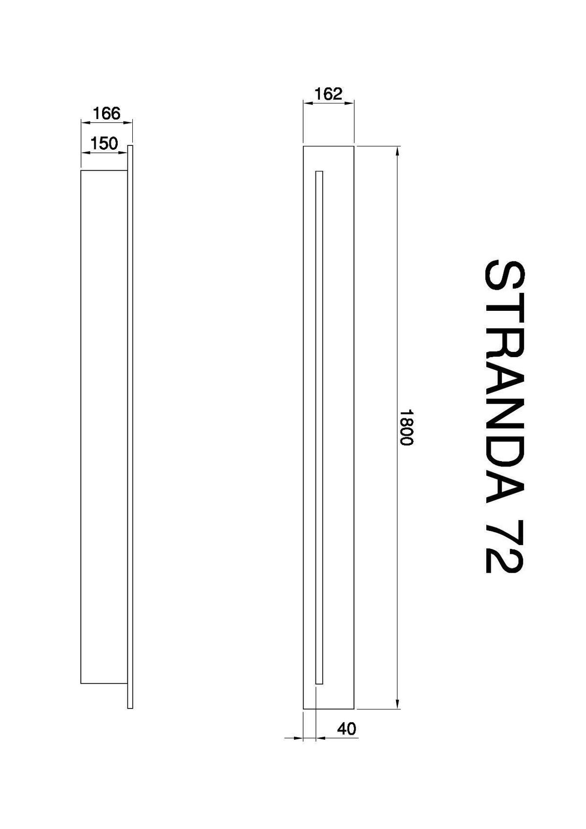Wandboard Stranda Weiß/Eiche B: 180cm - Weiß, Design, Holzwerkstoff (180/17/17cm) - MID.YOU