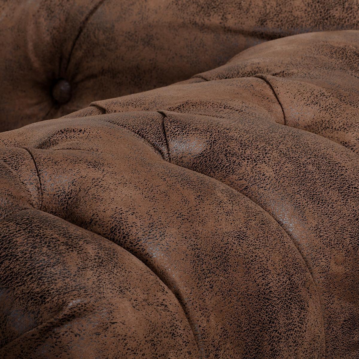 Récamiere Pako Dunkelbraun B: 185cm - Dunkelbraun/Braun, Design, Textil (185/93/75cm) - Livetastic