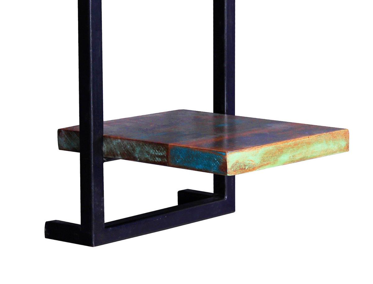 Wandregal Multicolor/schwarz B: 25cm - Multicolor/Schwarz, Design, Holz/Metall (25/75/25cm) - MID.YOU