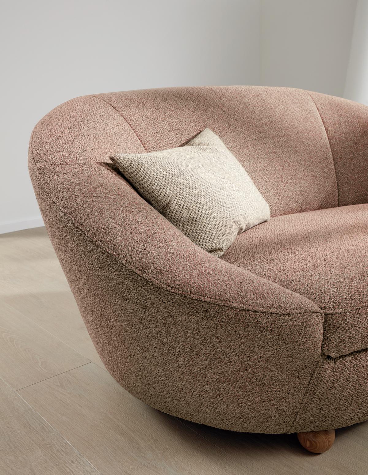 2-sitzer-sofa Looks Iv - Eichefarben/Rot, Design, Textil (178/82/114cm) - LOOKS by W.Joop