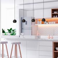 Pendelleuchte H: 200 cm 4-Flammig, höhenverstellbar - Schwarz, Design, Metall (125/12/200cm)