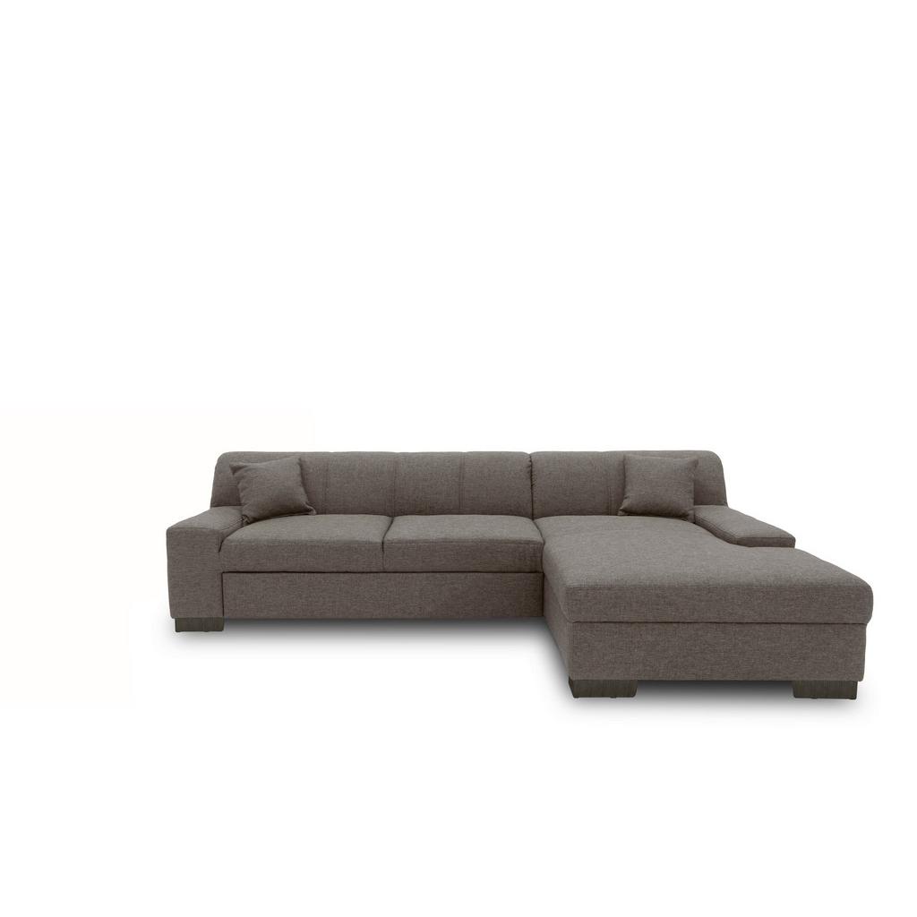 Ecksofa mit Schlaffunktion Norma Grau Webstoff