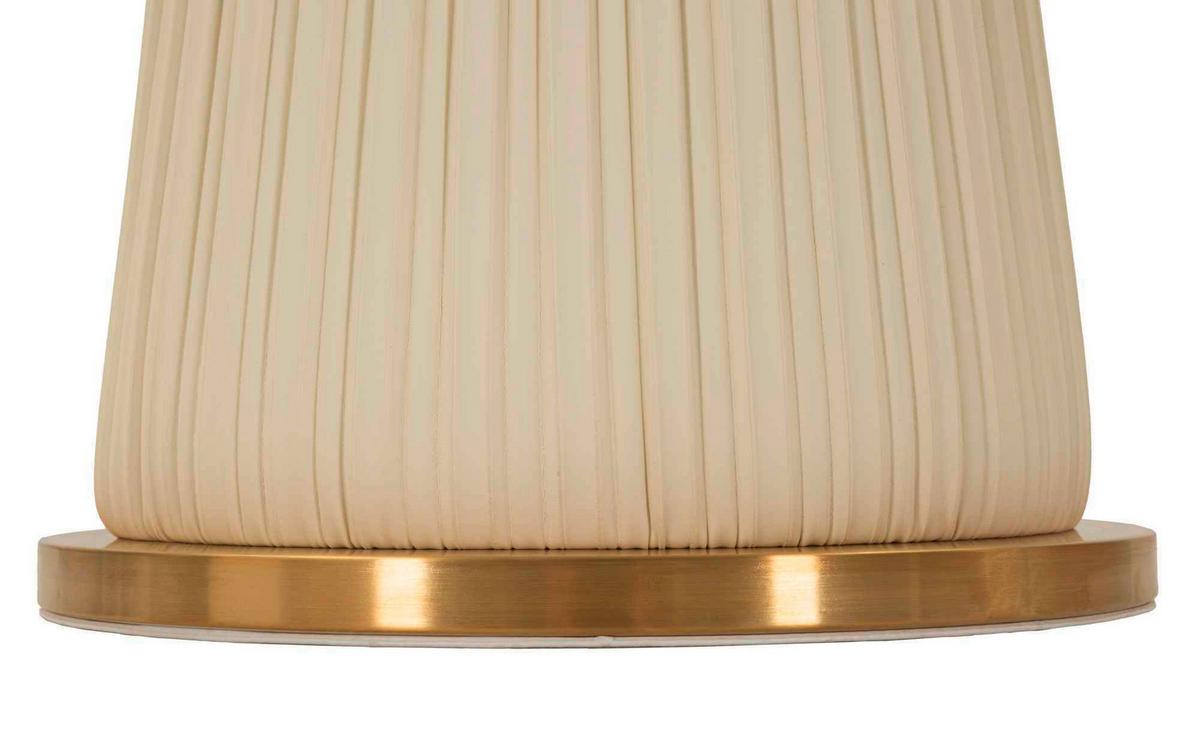 Couchtisch Nova Creme/goldfarben/weiß B: 50 Cm - Goldfarben/Creme, Basics, Keramik/Kunststoff (50/60/60cm)