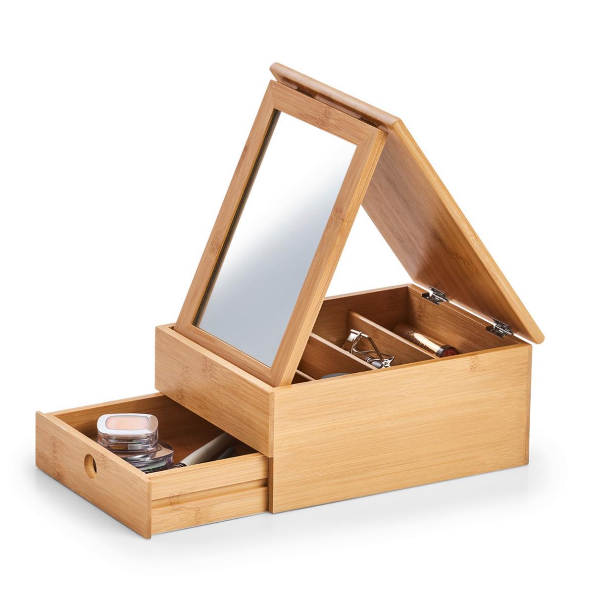 Schmuckkästchen Naturfarben BxHxT: 25x19x12 cm - Naturfarben, Basics, Holz (25/19/12cm) - Zeller Present