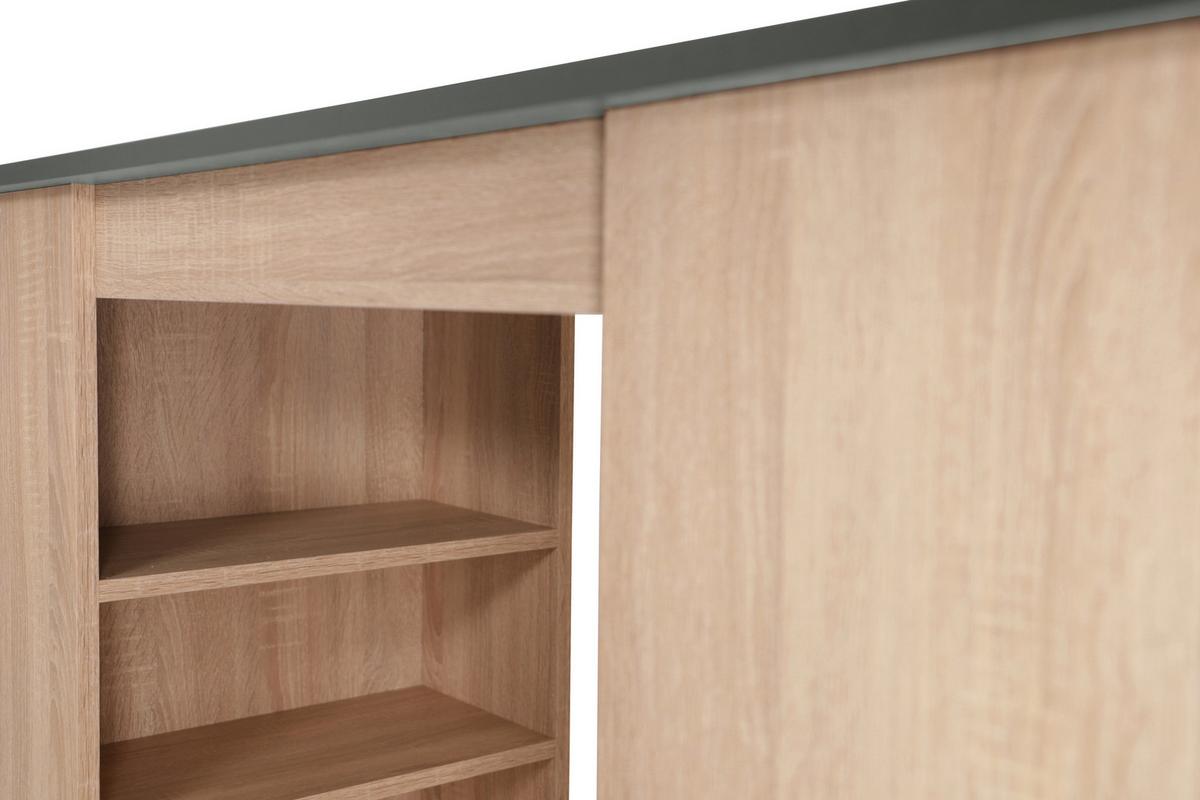 Bartisch Merle Grau/Eiche Dekor L:103cm - Eichefarben/Grau, Design, Holzwerkstoff (103/50/115cm) - Respekta