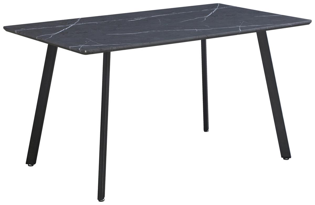 Tischgruppe Mackay 5-tlg. Metall/textil Grau, B: 140cm - Grau, KONVENTIONELL, Holzwerkstoff/Textil (140/46/75/88/80/57cm) - MID.YOU