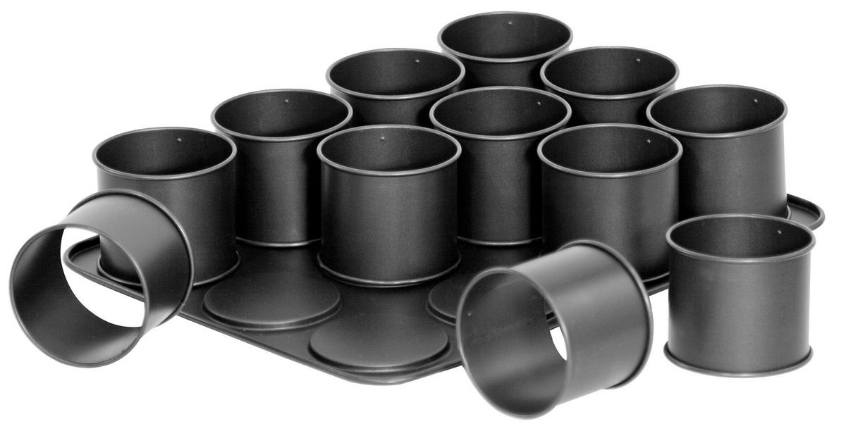 Muffinform Rund Antihaftbeschichtet - Schwarz, Metall (38/30/6,5cm) - Zenker