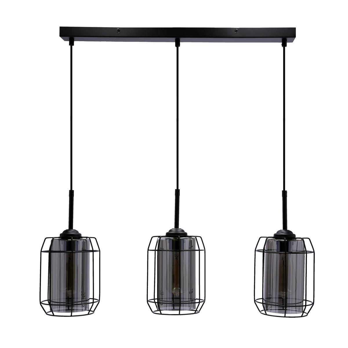 Pendelleuchte 33-084535 Jonera - Schwarz, Design, Metall (67/15/110cm)