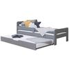 Bett Bennet Hellgrau Inkl. Zubehör, 90x200 Cm - Hellgrau/Naturfarben, MODERN, Holz/Textil (90/200cm) - MID.YOU