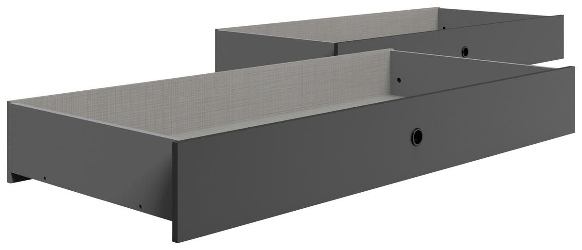 Ágyfiók Barcelona - grafitszürke, Basics, műanyag/faalapú anyag (141/20/61cm) - Livetastic