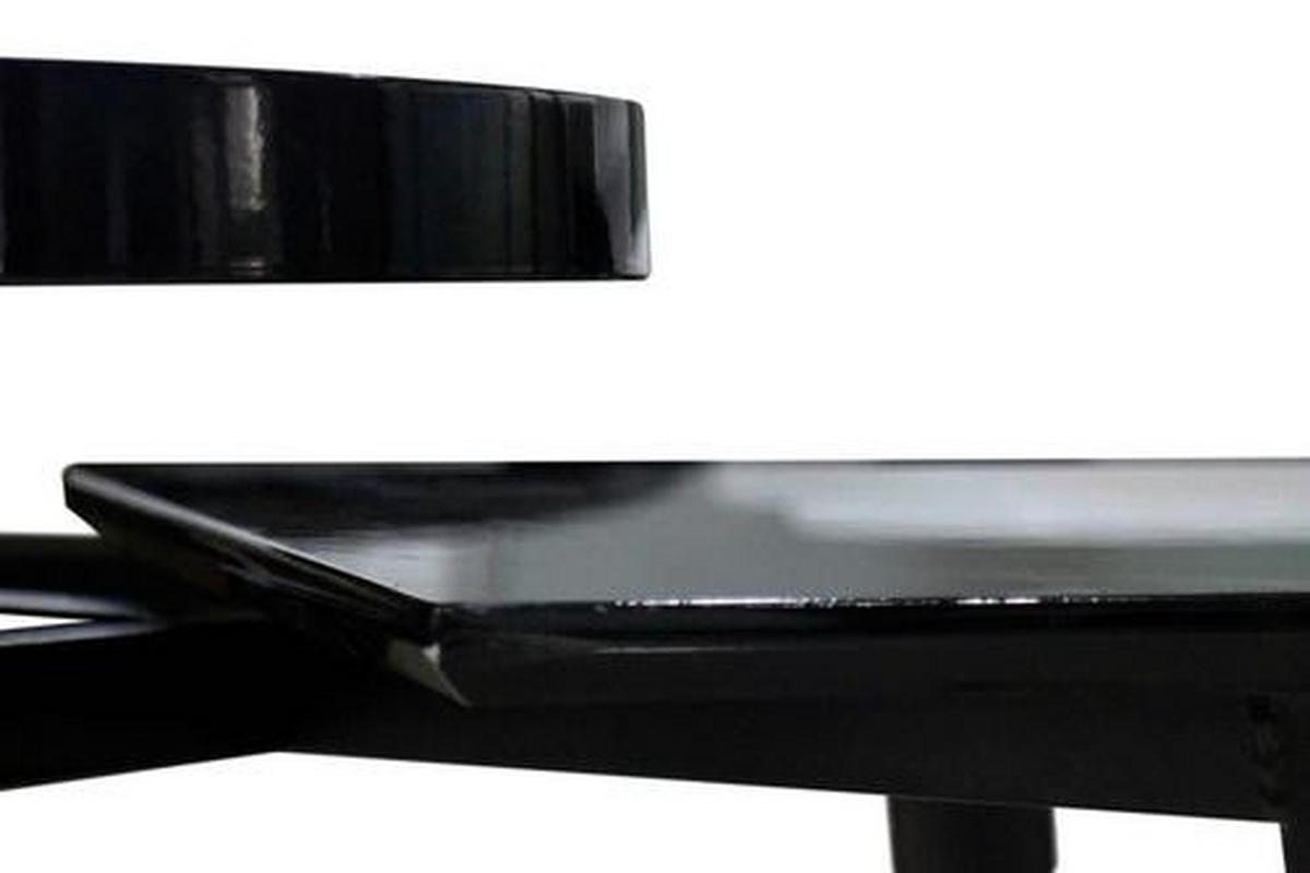 Beistelltisch Mit 2 Platten Buttler, Schwarz/Bambus - Schwarz/Braun, Basics, Holz/Holzwerkstoff (49,5/77/46cm) - Kayoom