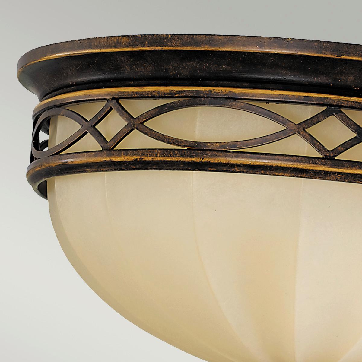Deckenleuchte Fe-Drawing-Room-Fb - Braun, KONVENTIONELL, Glas/Metall (35.6/22.9cm) - Elstead Lighting