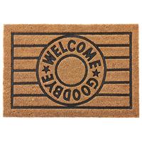 DVEŘNÍ ROHOŽKA Welcome & Goodbye, 40/60cm - černá/béžová, Basics, textil/plast (40/60cm) - Mömax